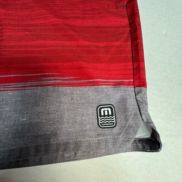 Travis Mathew Patriotic Flag Inspired Swim Trunks Shorts Men 36 Red Blue Gray - Picture 3 of 6